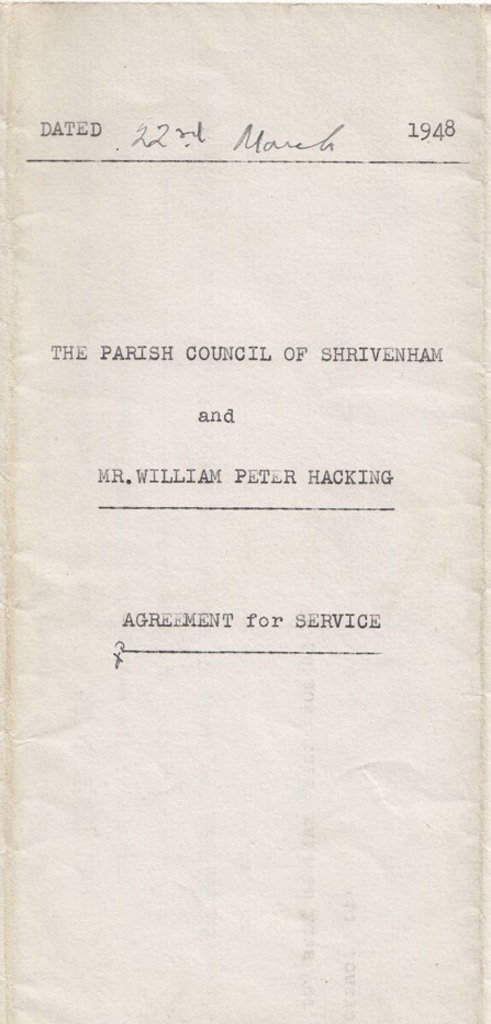 The Title page of the Agreememt