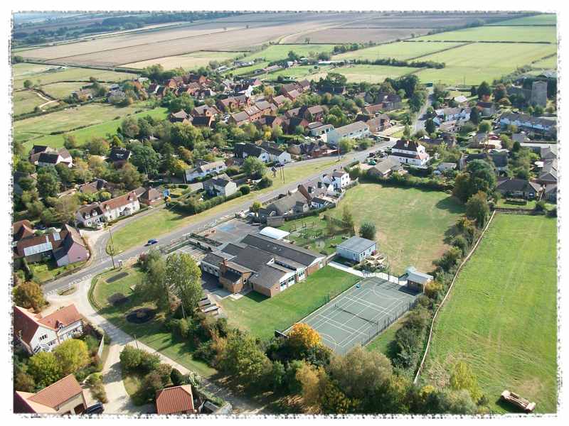 Centre of Longcott village. Photo by Neil B. Maw