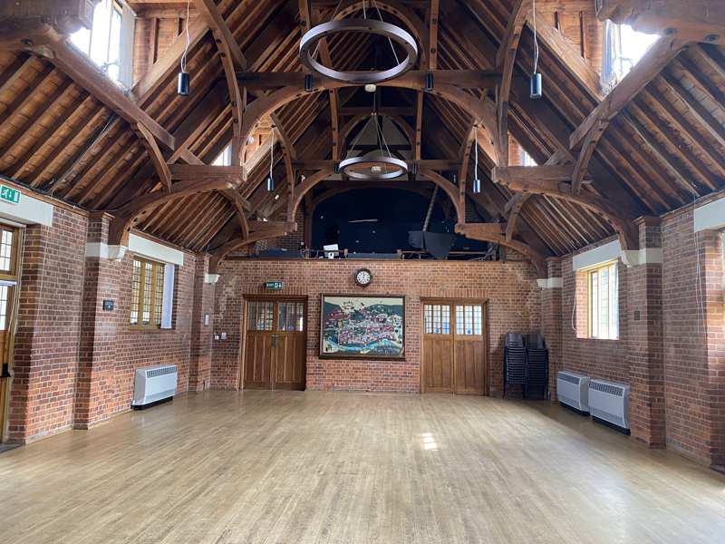 The clock in place at the end of the Main Hall. Photos by Neil B. Maw