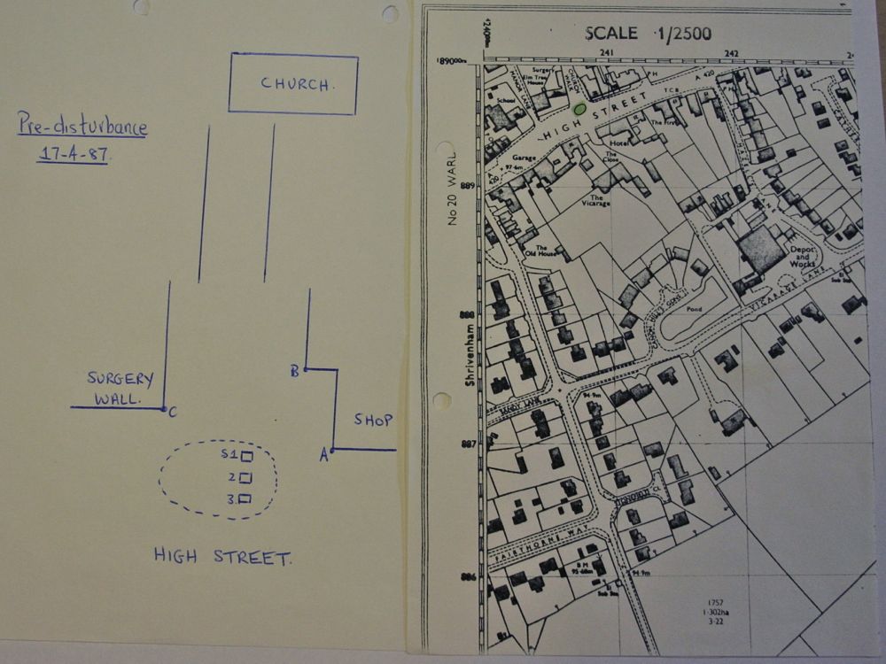 Shrivenham Village Cross excavation plan