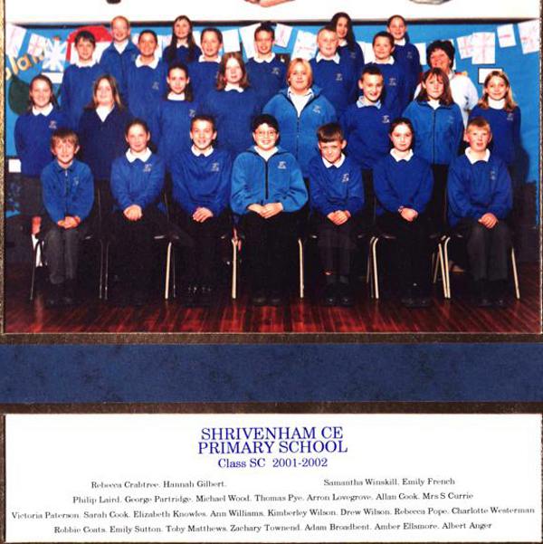 Shrivenham School Class SC from 2001-2
