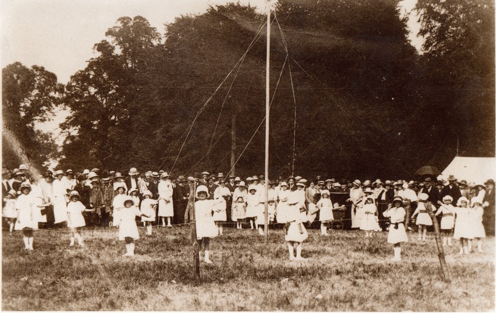 Maypole Dancing circa 1920s. Photo donated by Diane Davis of Shrivenham.