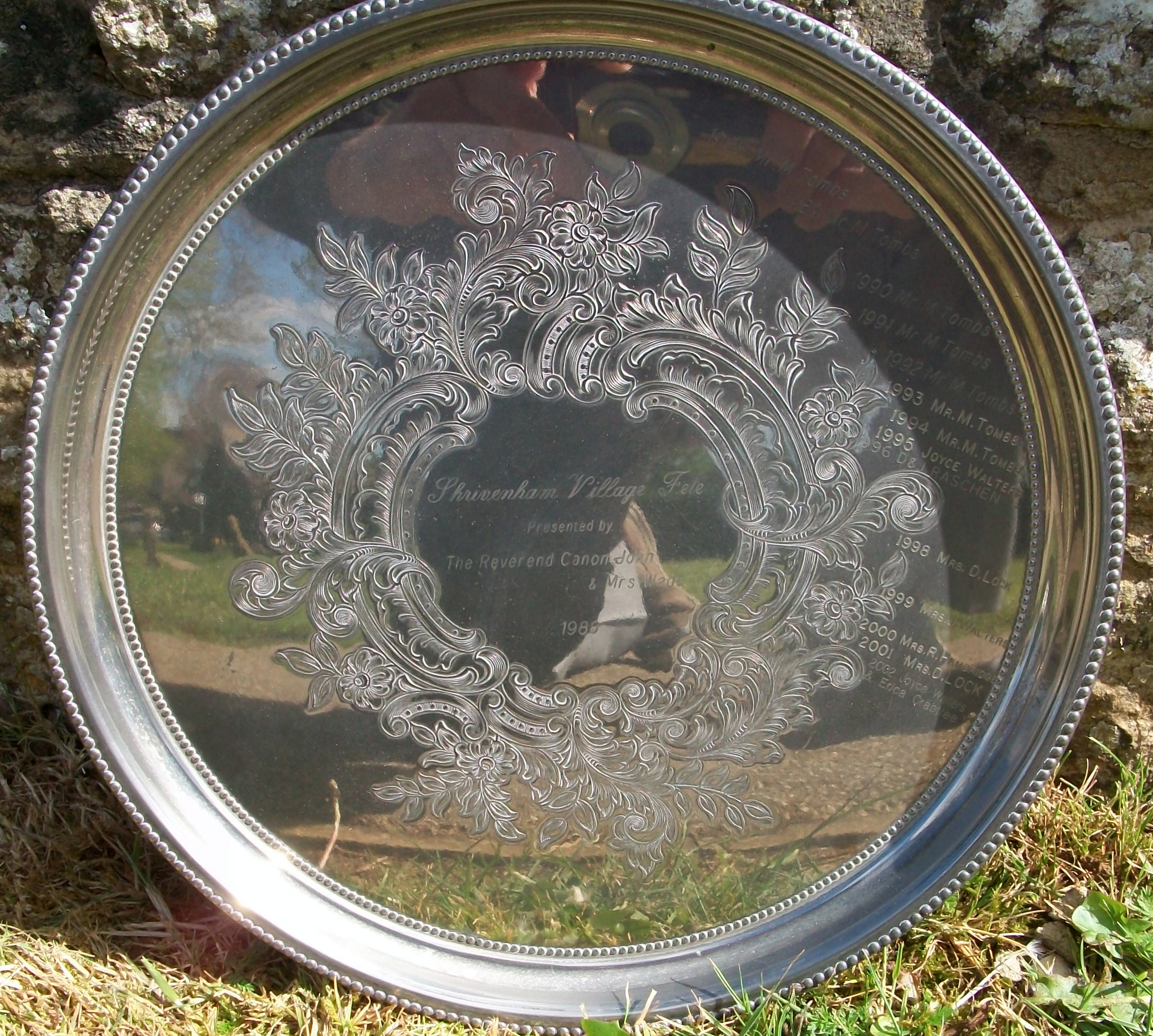 The Silver Plate donated by Rev Wade