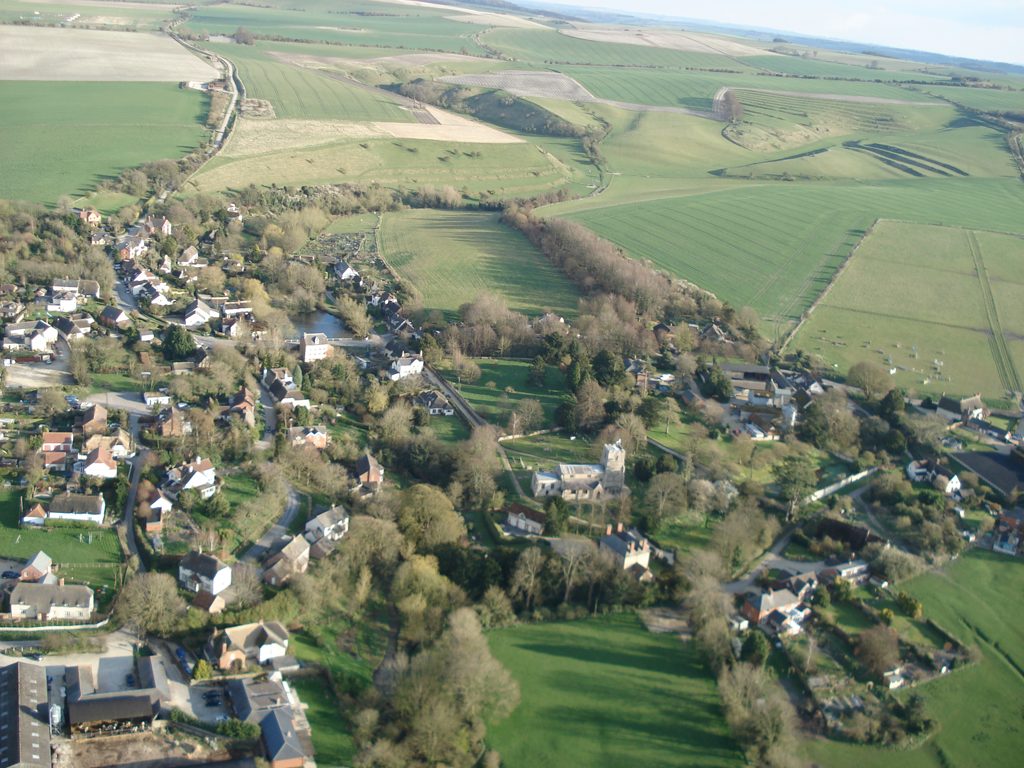 The village of Bishopstone, north Wilts. Note the Mill Pond mentioned. Photo by Neil B. Maw