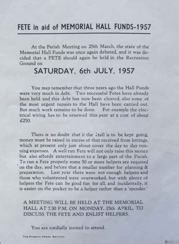 The Poster announcing the Fete in 1957