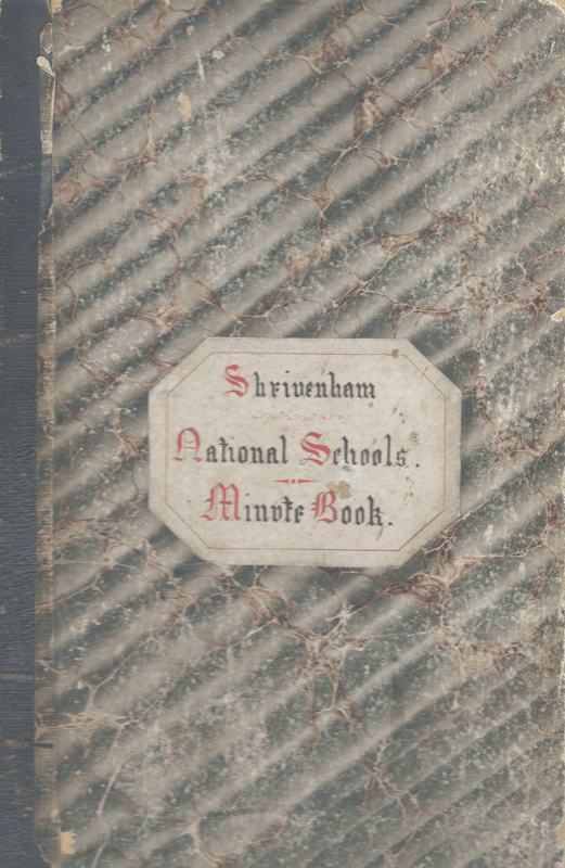 Front cover of the National School Minute Book