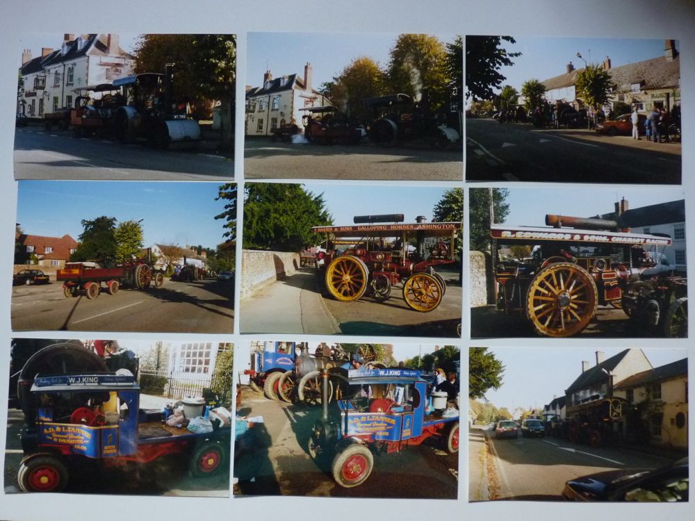 Old Steam Engines and Wagons visiting Shrivenham in 2001