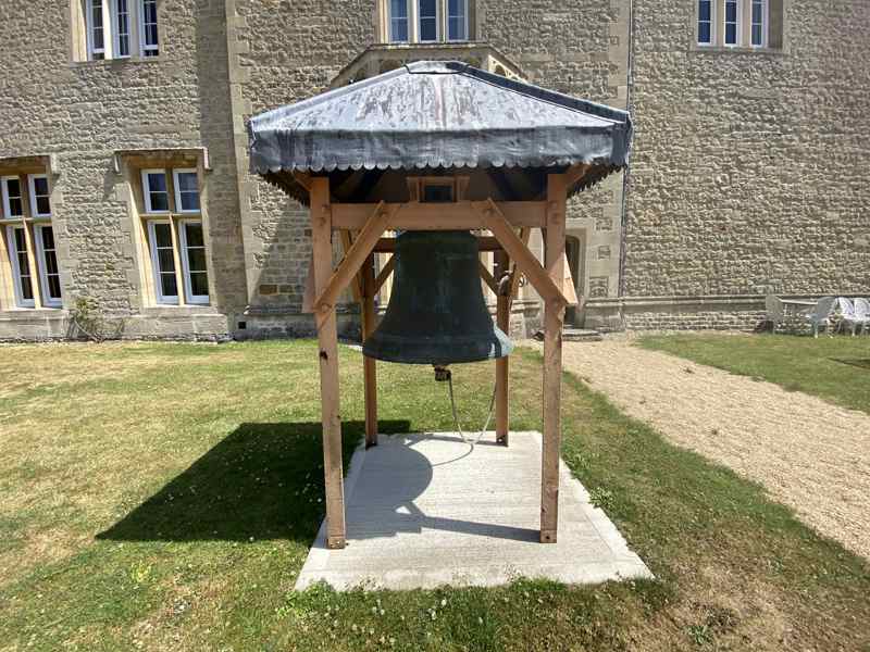 The Bronze Bell now located at the rear of Beckett House. Photo by Neil B. Maw