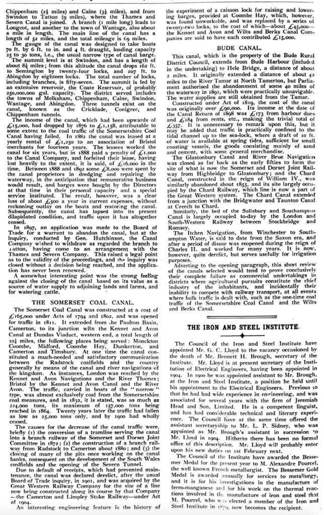 Page 2 of an extract from the Railway News publication dated 12/12/1908