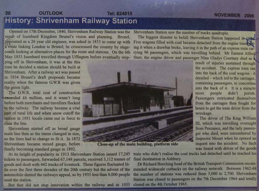A brief history of Shrivenham Station