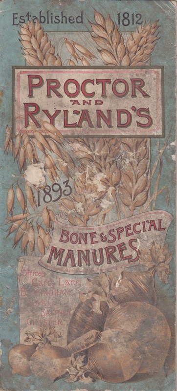 Proctor & Rylands catalogue front cover