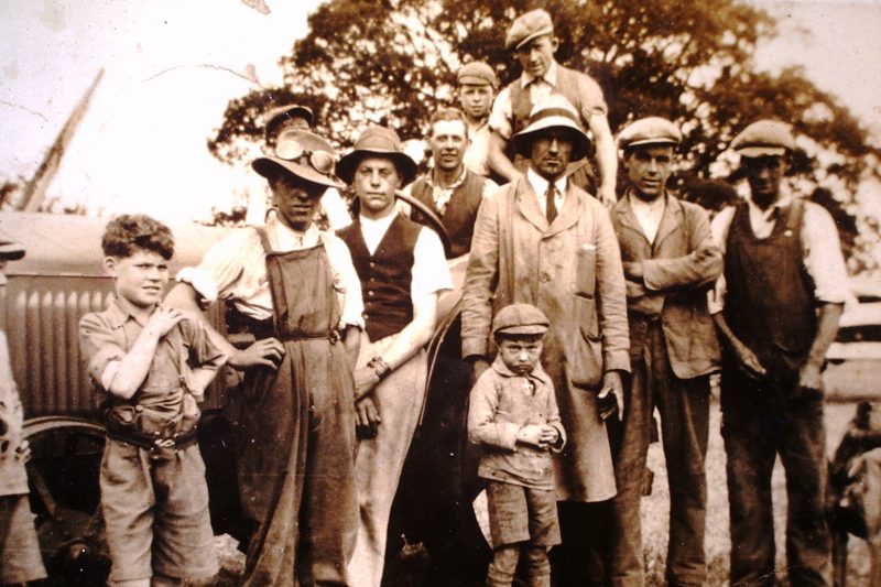 Haymaking team with tractor