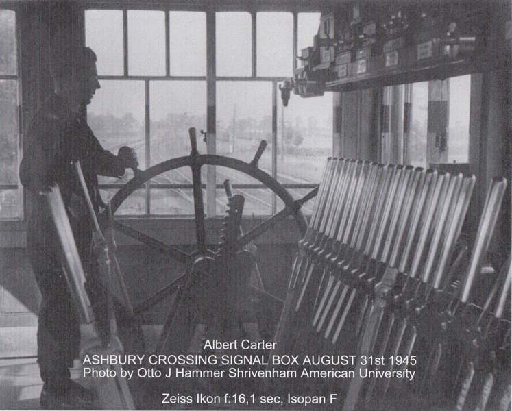 Albert Carter in his Signalbox at Shrivenham