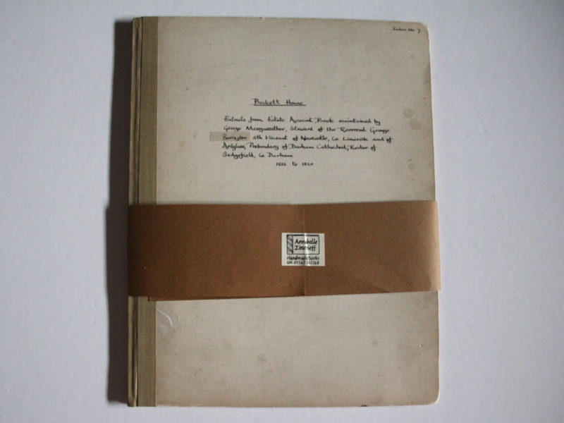 Beckett House estate account book
