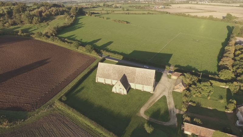 The medeiavel Great Barn at Great Coxwell. Photo by Neil B. Maw