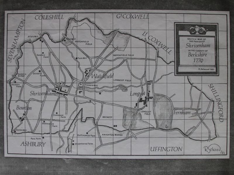 Copy of sketch map of the Parish of Shrivenham