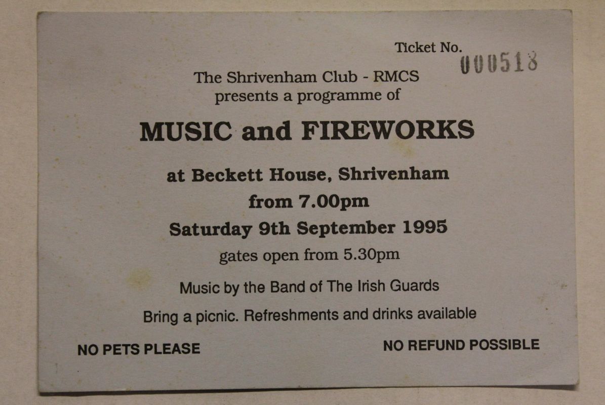 Music and Fireworks ticket 1995