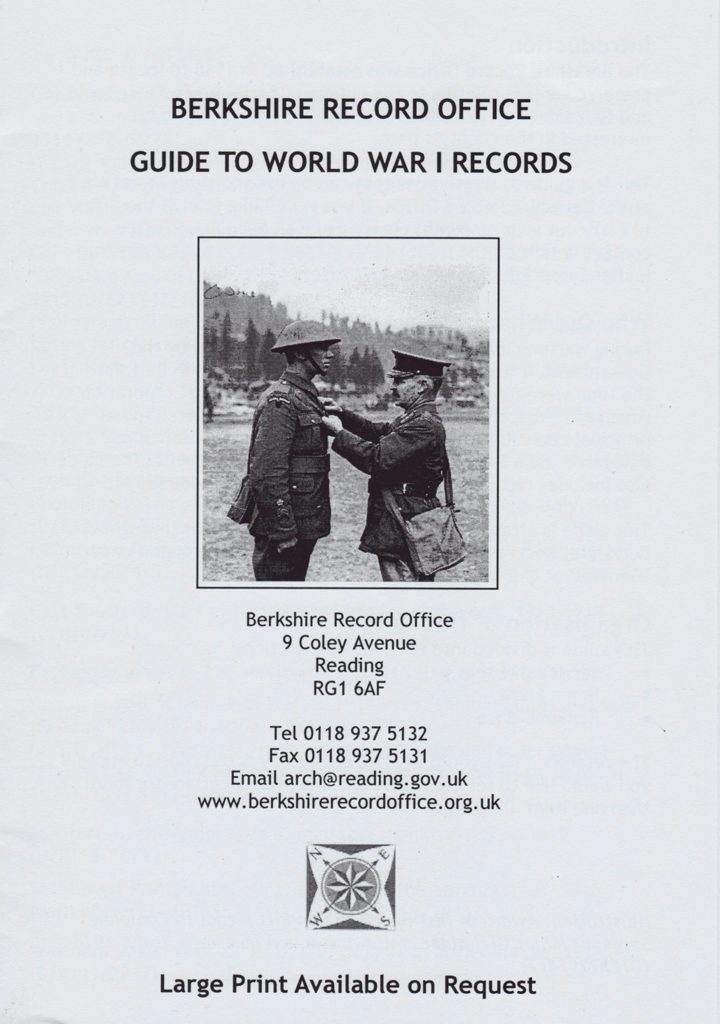 Front cover of the pamphlet