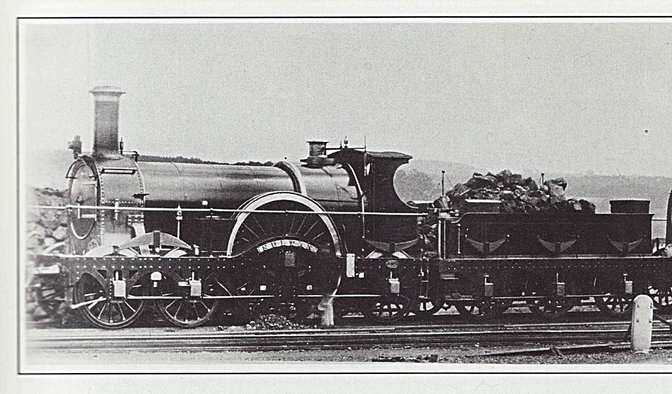 The steam locomotive called, 'Sultan.' Photo from the publication called, 'Broad Gauge' published by Wild Swan Publications