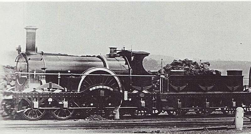 The steam locomotive called 'Sultan.' Photo from the publication called 'Broad Gauge.' published by Wild Swan Publications