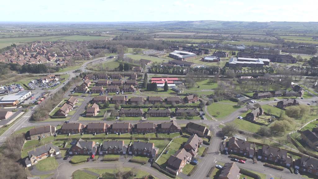 The College buildings are at the top of the picture. Photo courtesy of Neil B. Maw