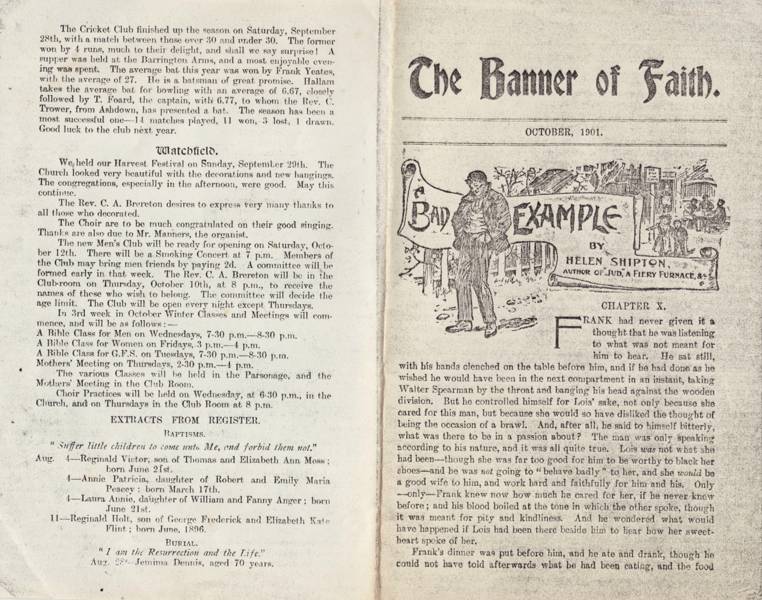 A page from the Parish Magazine for 1901