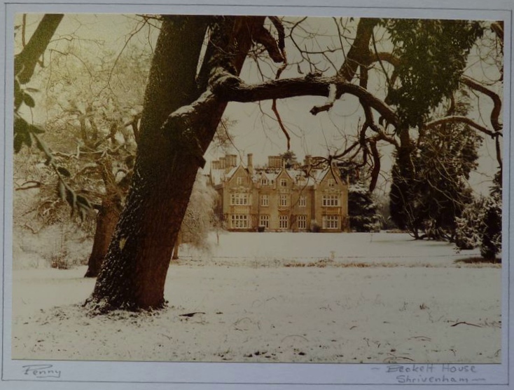 A lovely view of Beckett House in the snow from the 1970s. Photo by Mervyn Penny