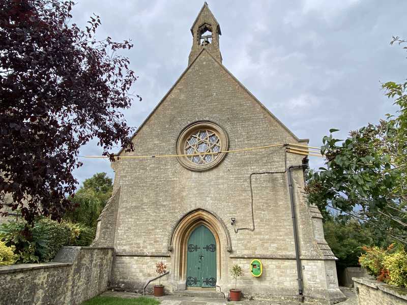 The front of the old Baptist Chapel now the Village Hall. Photo by Neil B. Maw