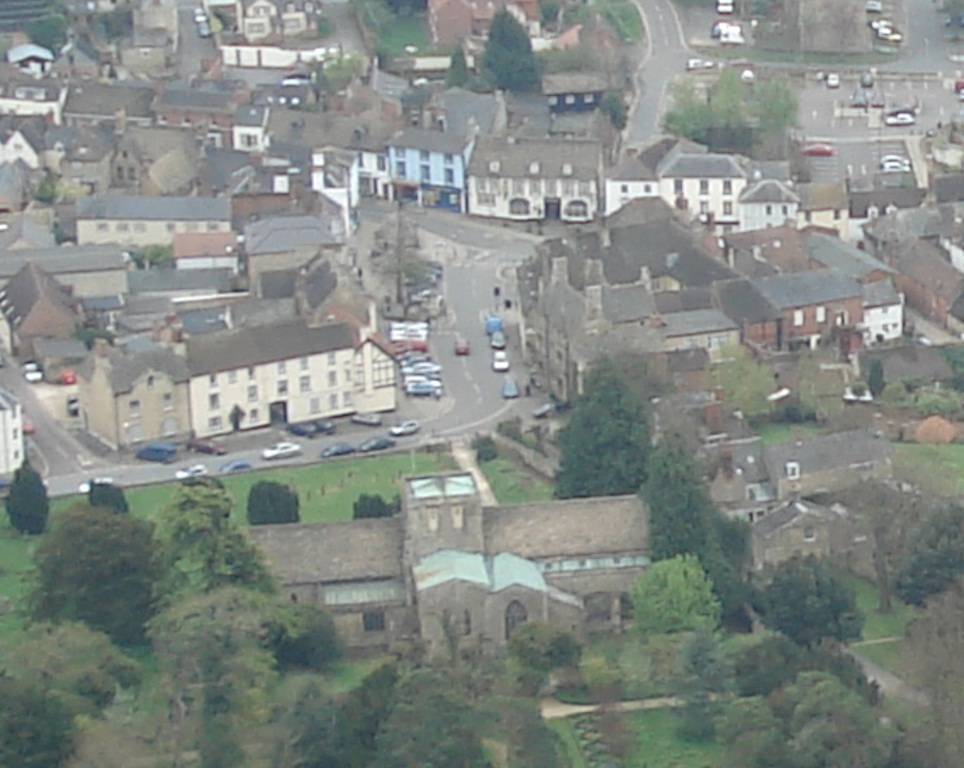 Faringdon Town Centre where much fighting took place. The church in the lower part of the picture. Photo by Neil B. Maw