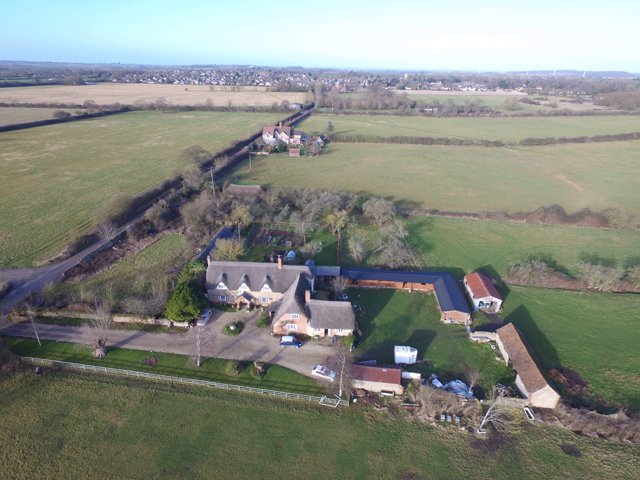 Cowleaze Farm from the air 2016. Photo courtesy of Neil B. Maw